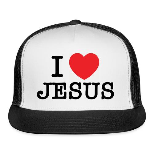 I Love Jesus Hat - white/black