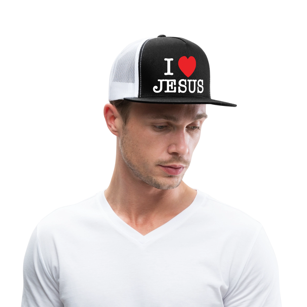 I Love Jesus Hat - black/white