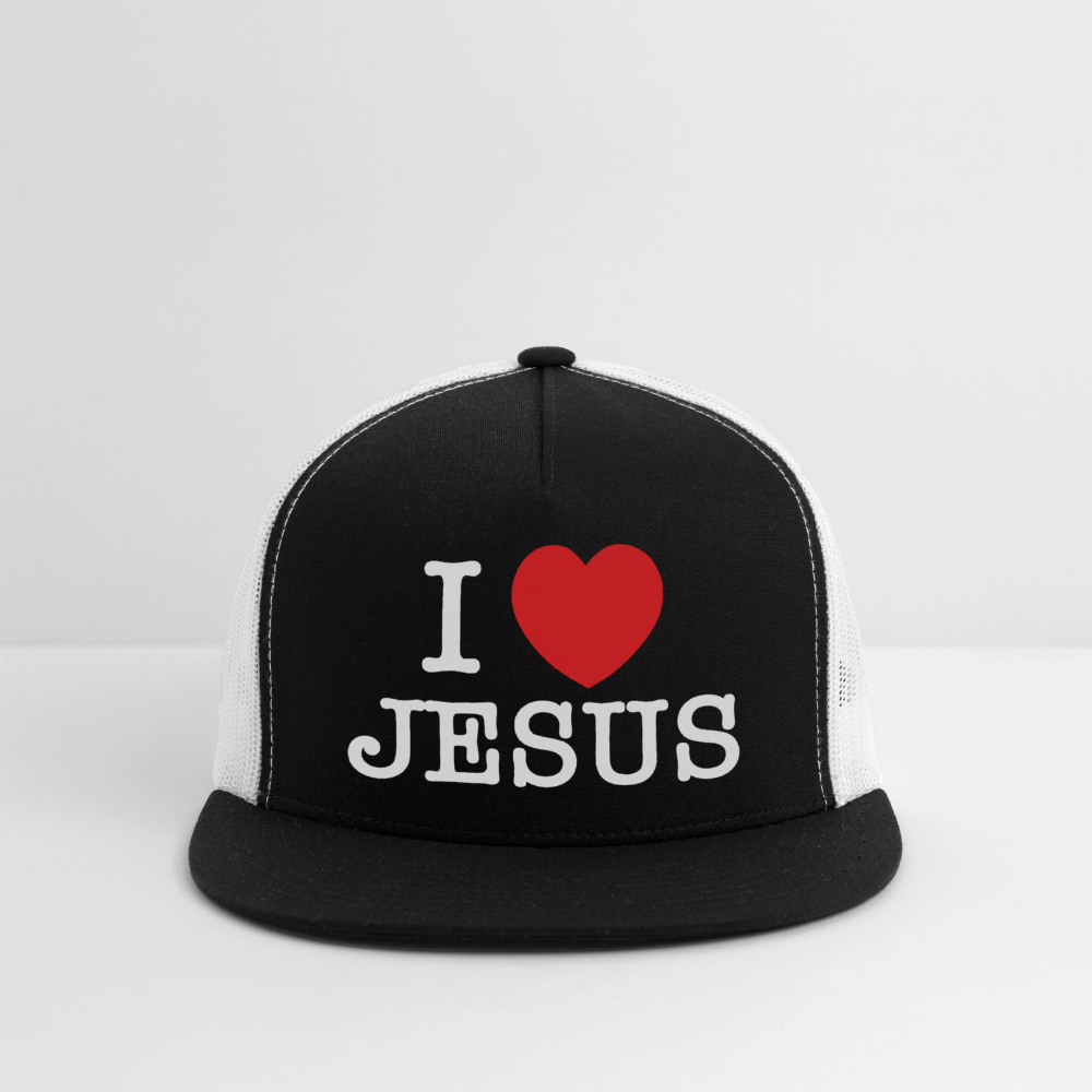 I Love Jesus Hat - black/white