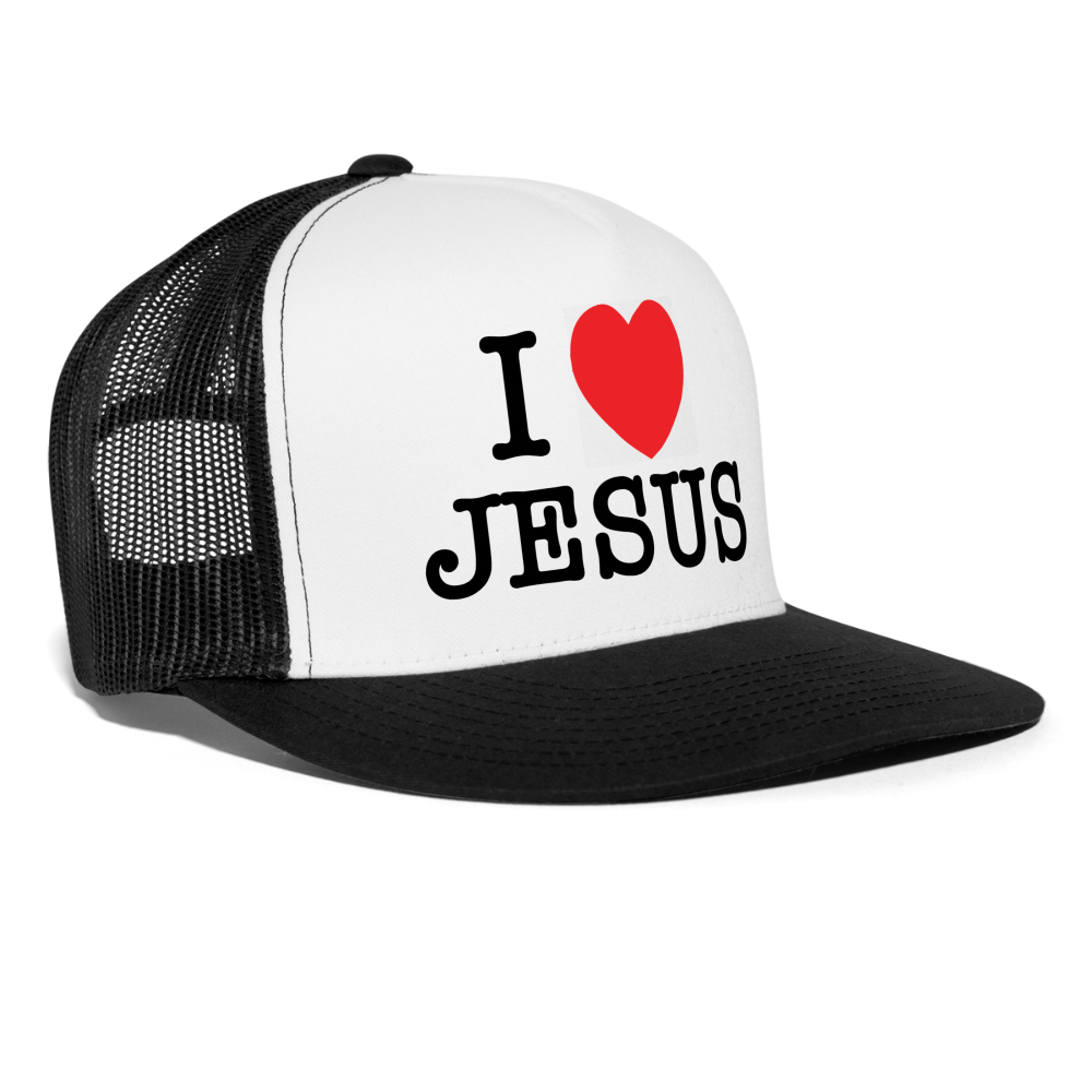 I Love Jesus Hat - white/black