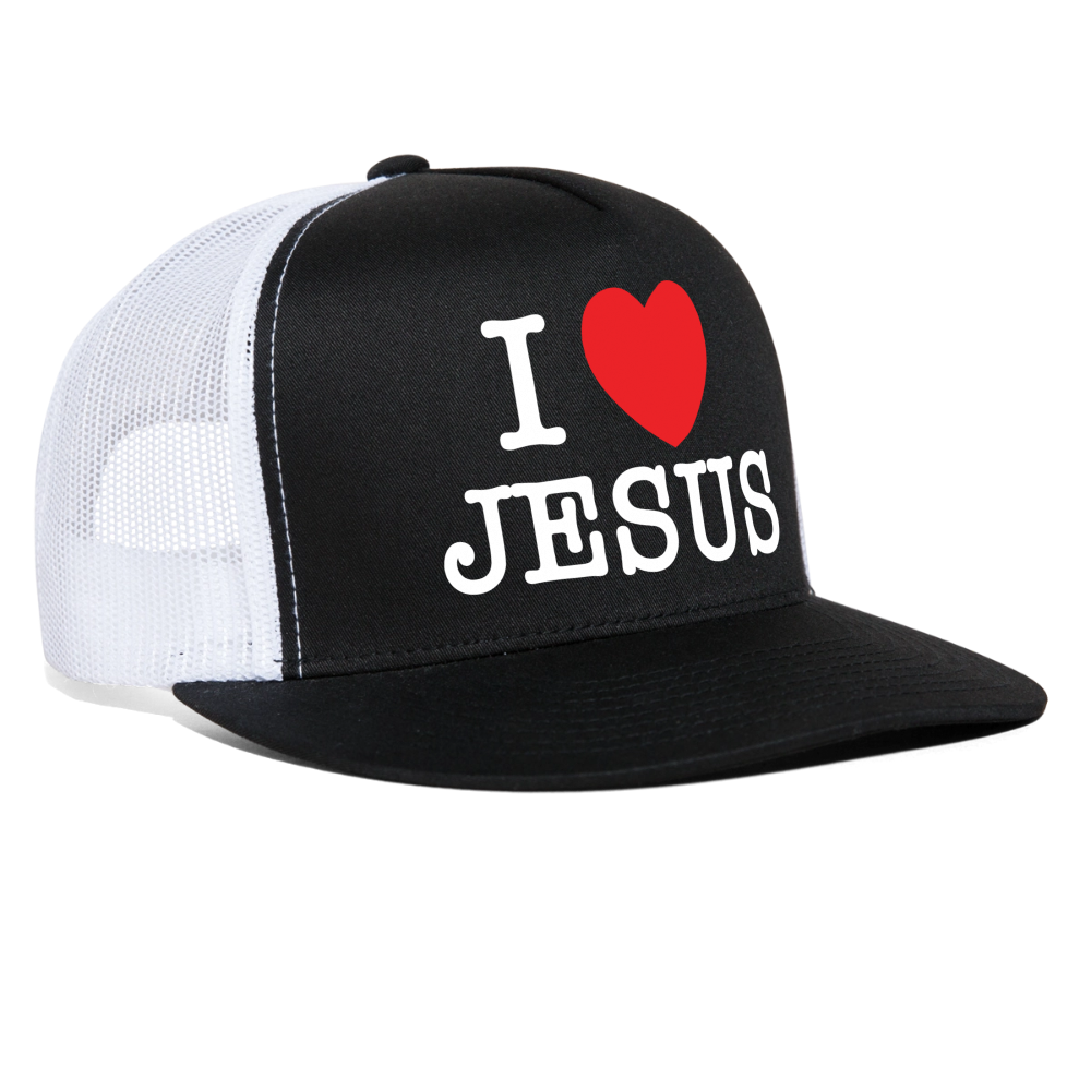 I Love Jesus Hat - black/white