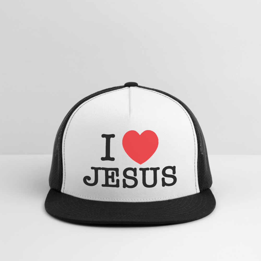 I Love Jesus Hat - white/black