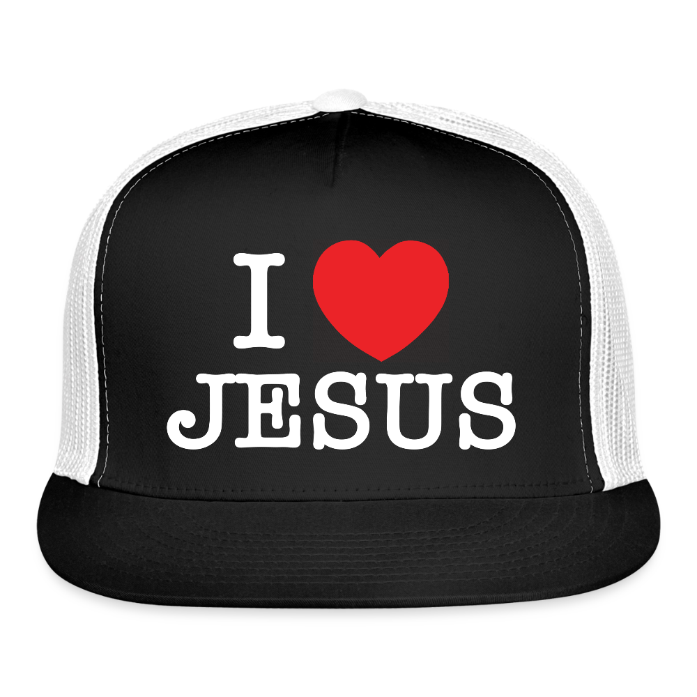 I Love Jesus Hat - black/white