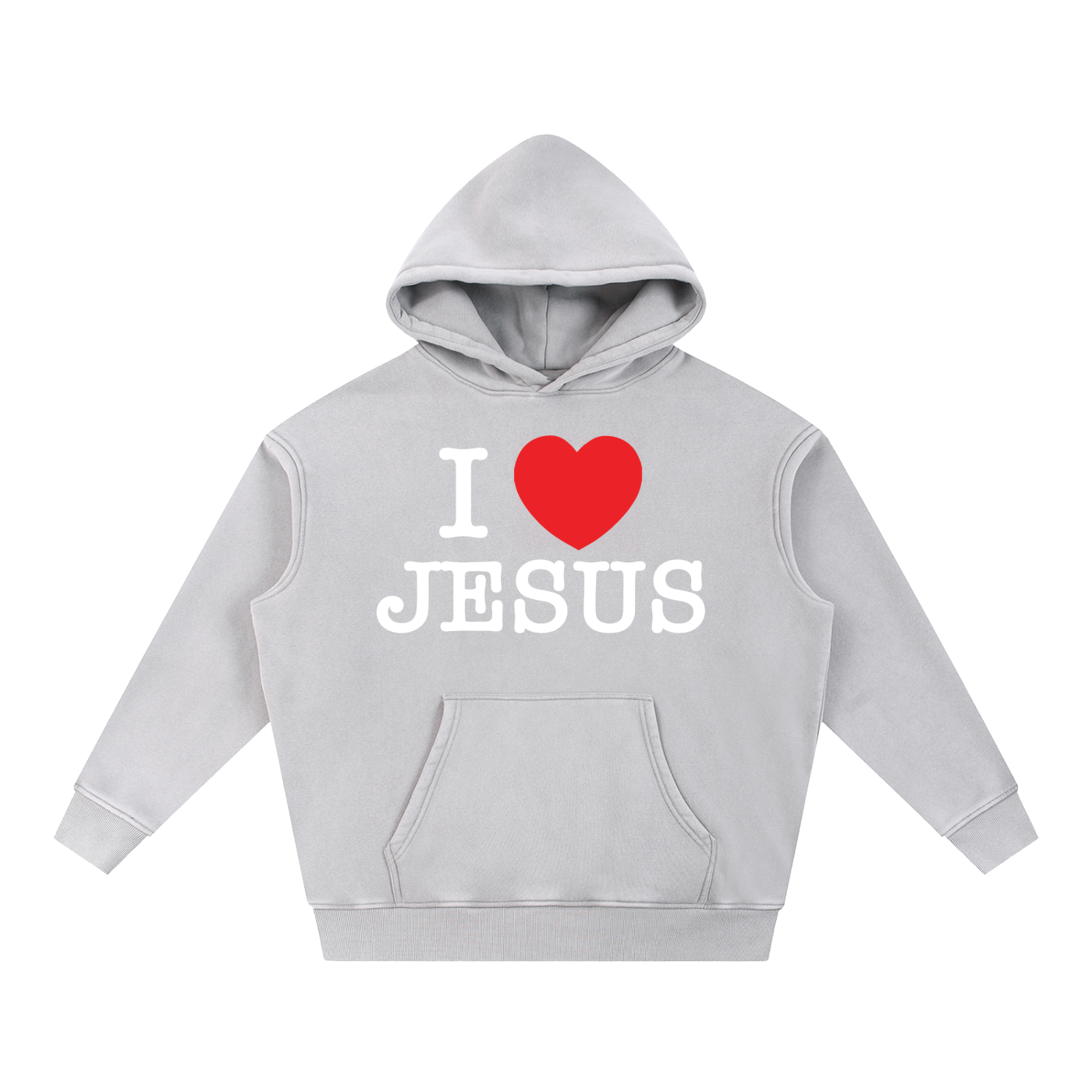 I Love Jesus Washed Oversize Hoodie
