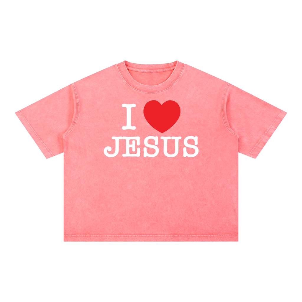 I Love Jesus Washed Box Tee
