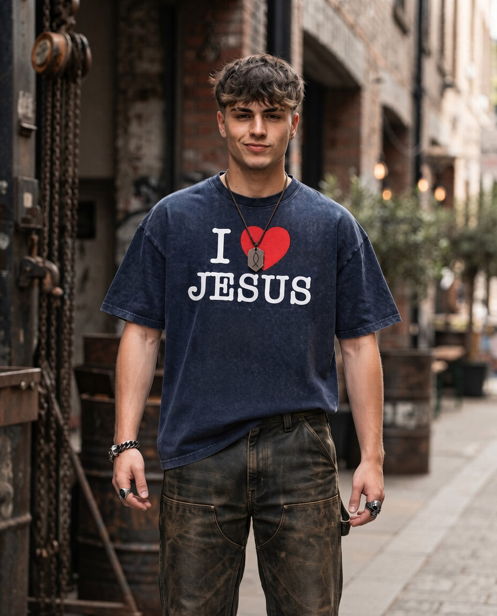 I Love Jesus Washed Box Tee