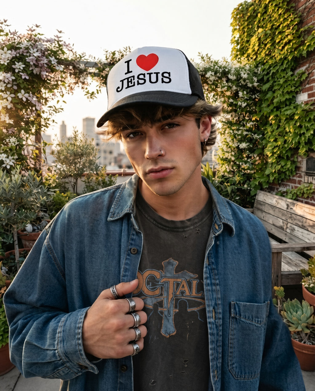 I Love Jesus Trucker Hat
