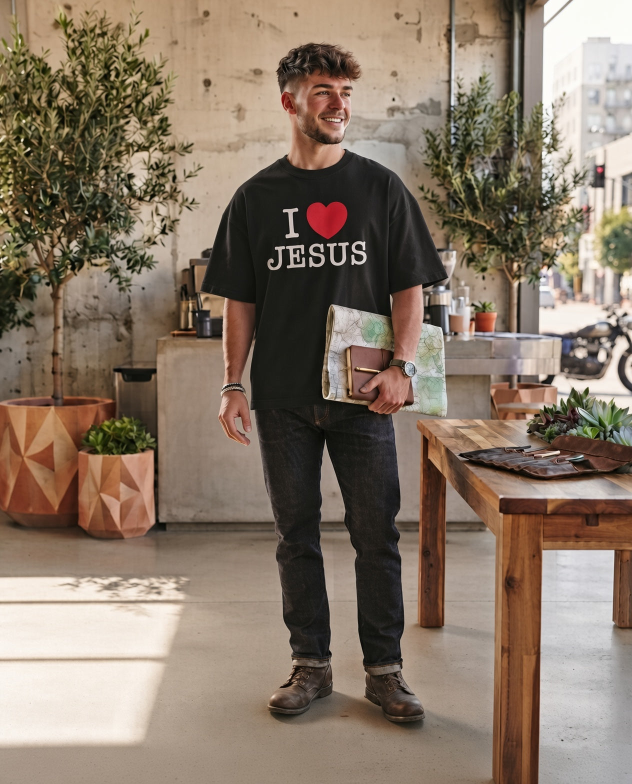 I Love Jesus Box Tee